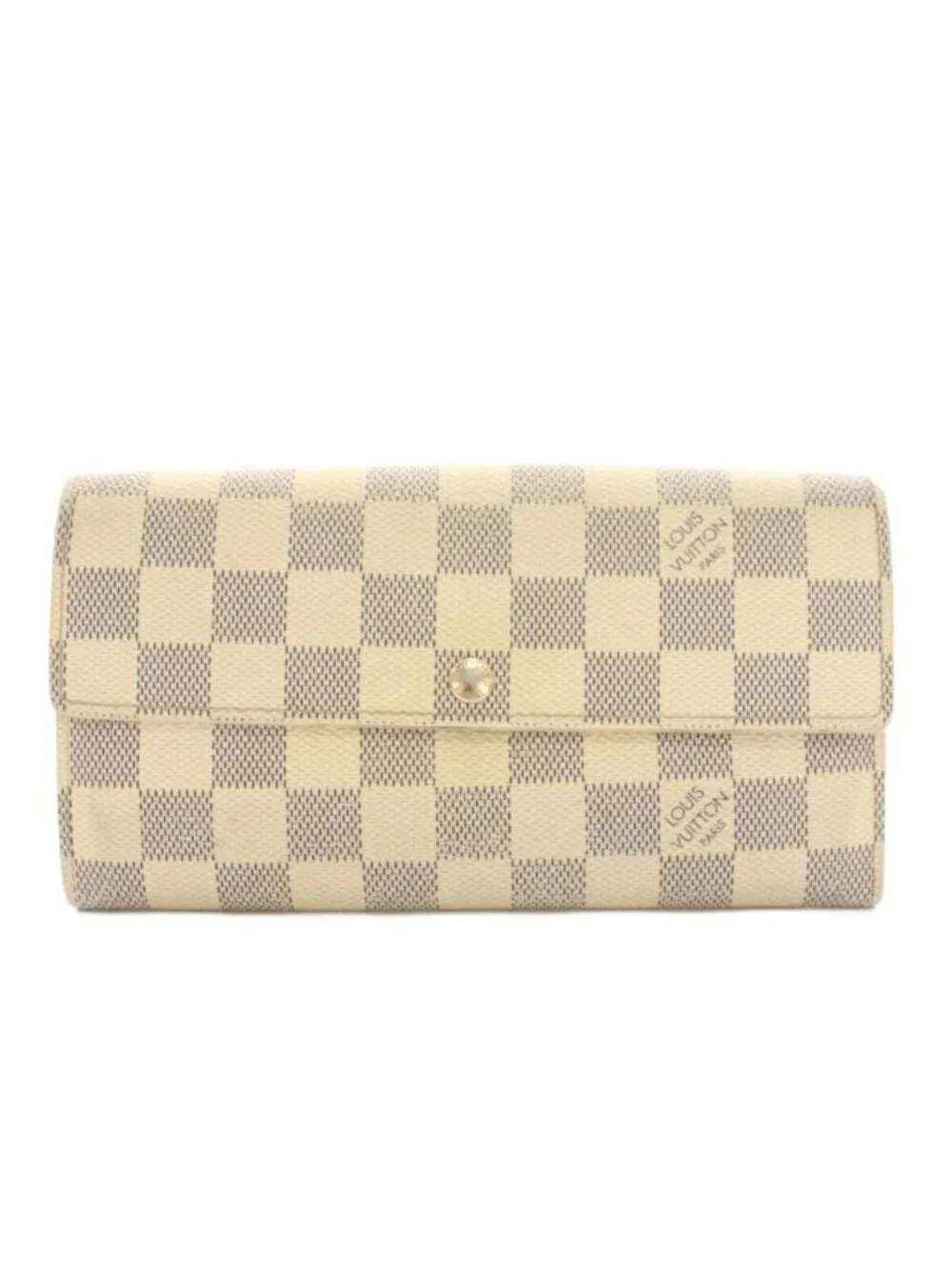 Louis Vuitton Portefeuille Sarah Damier Wallet Bifold Ivory Azur YM